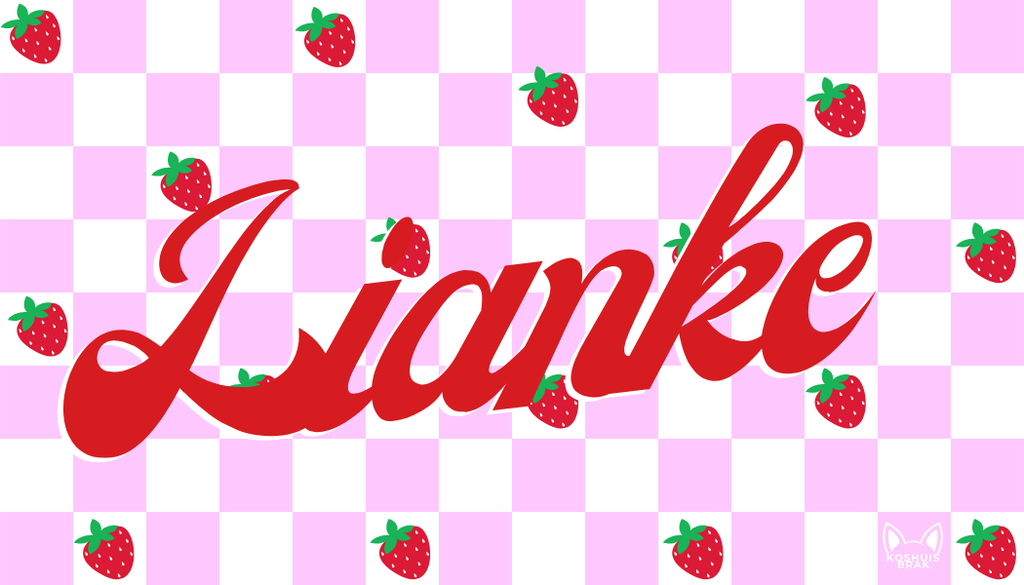 Pink Checkered Pattern with Strawberries l Summer Towel