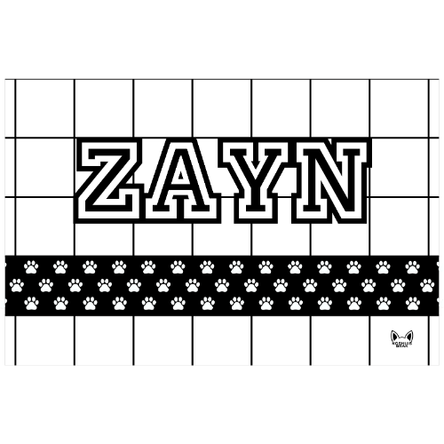 Towel with Paw Pattern (Available in 3 Colours)