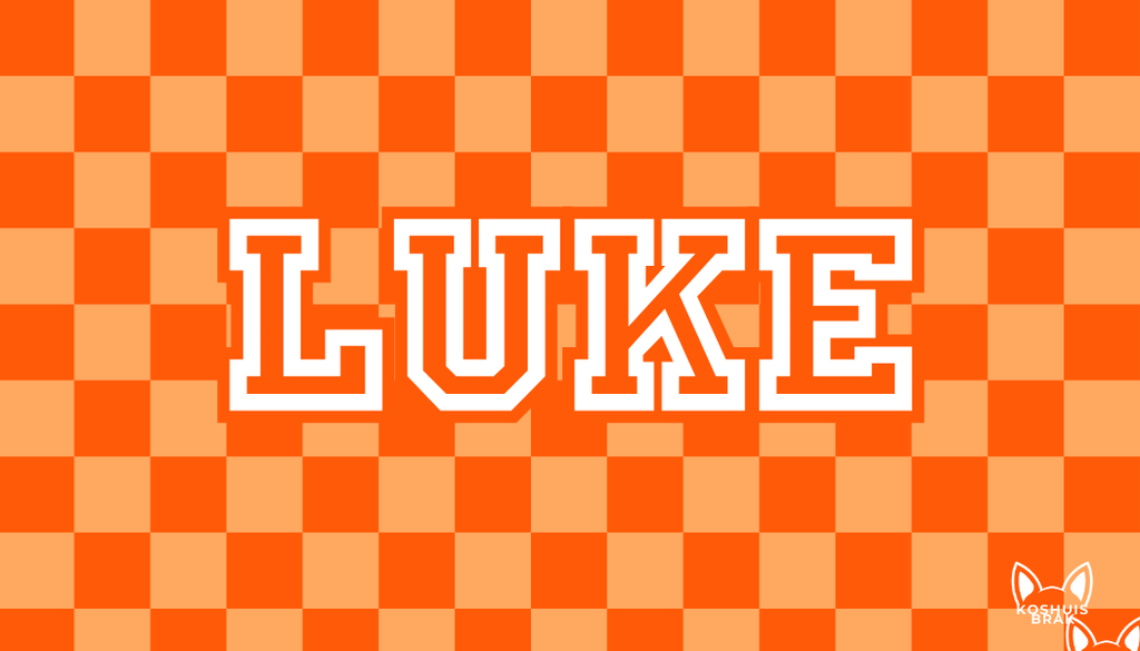 Orange Checkered Pattern l Summer Towel