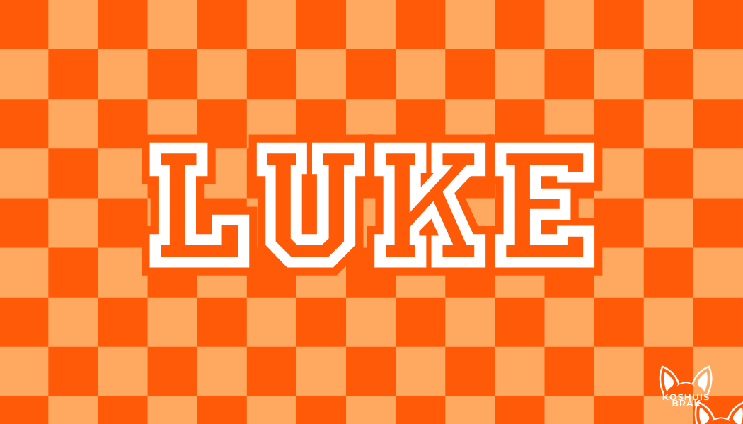 Orange Checkered Pattern l Summer Towel