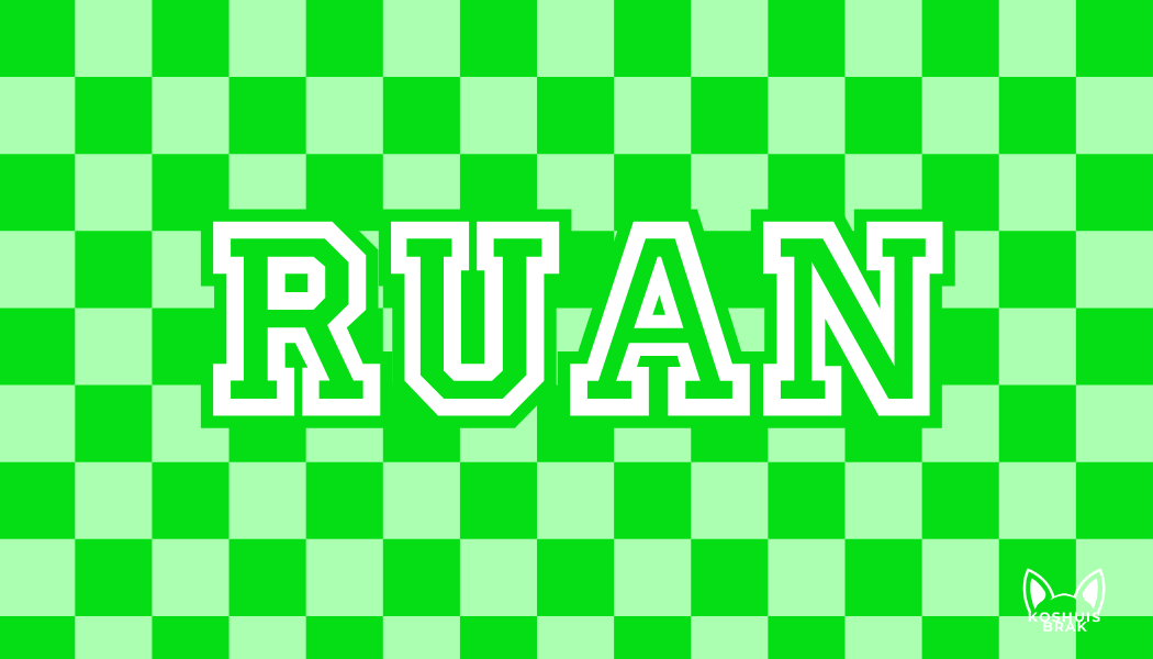 Green Checkered Pattern l Summer Towel