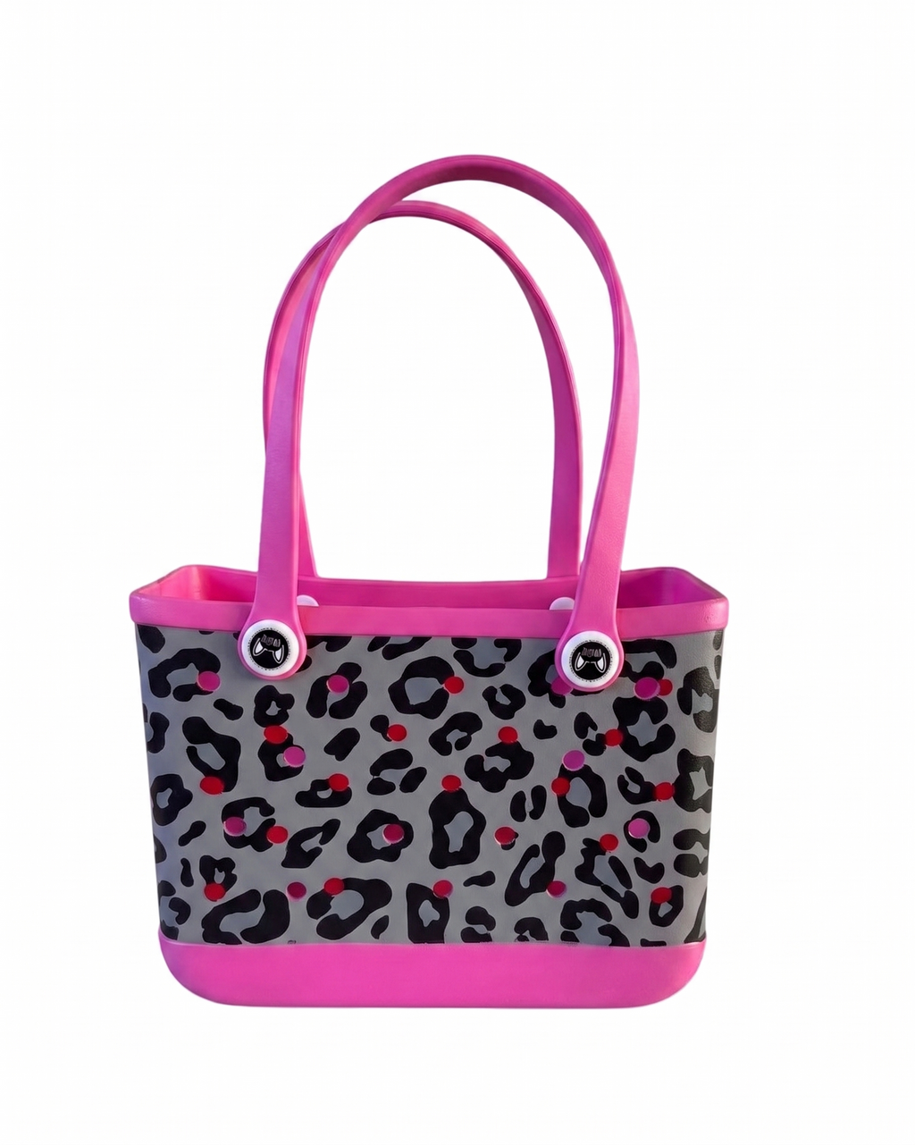 Mini Krokkedil Sak - Pink Leopard Print