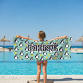 Penguins on Green Pattern l Summer Towel