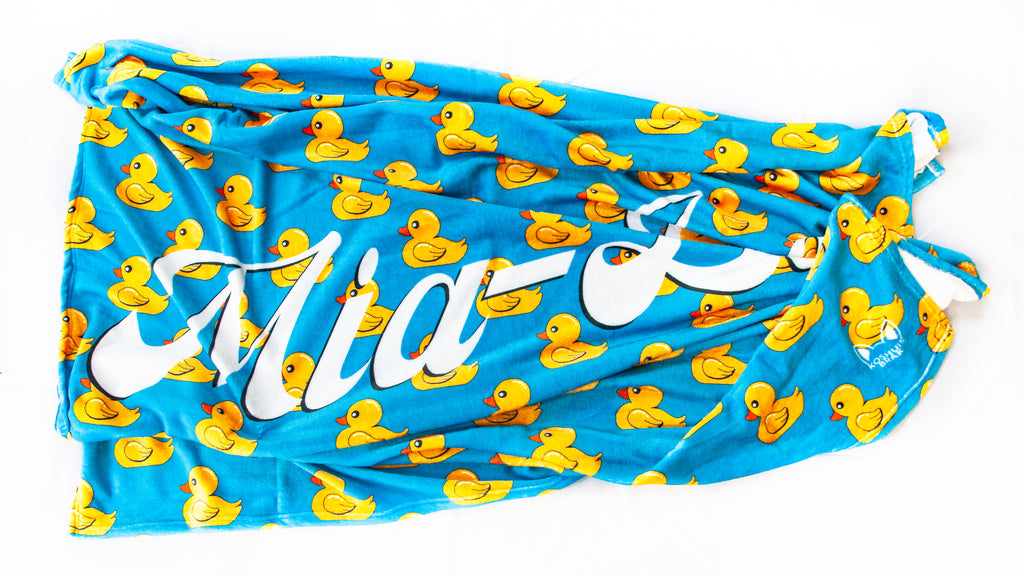 Fleece Blanket with Duck Pattern (Available in 3 Colours)