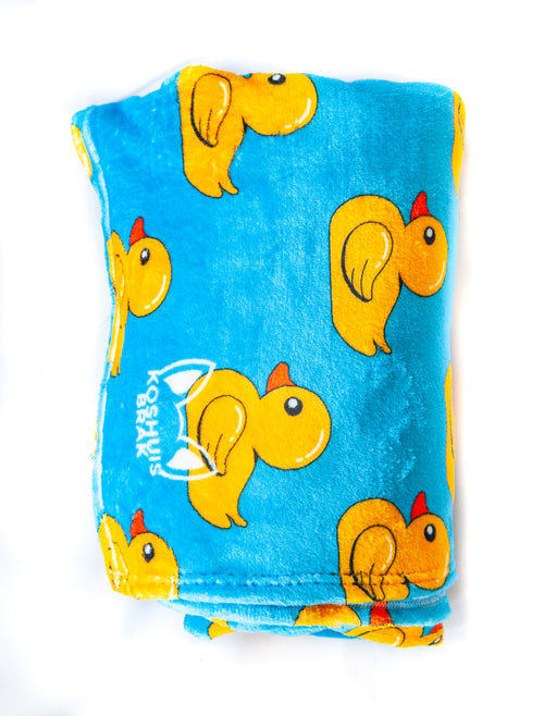 Fleece Blanket with Duck Pattern (Available in 3 Colours)