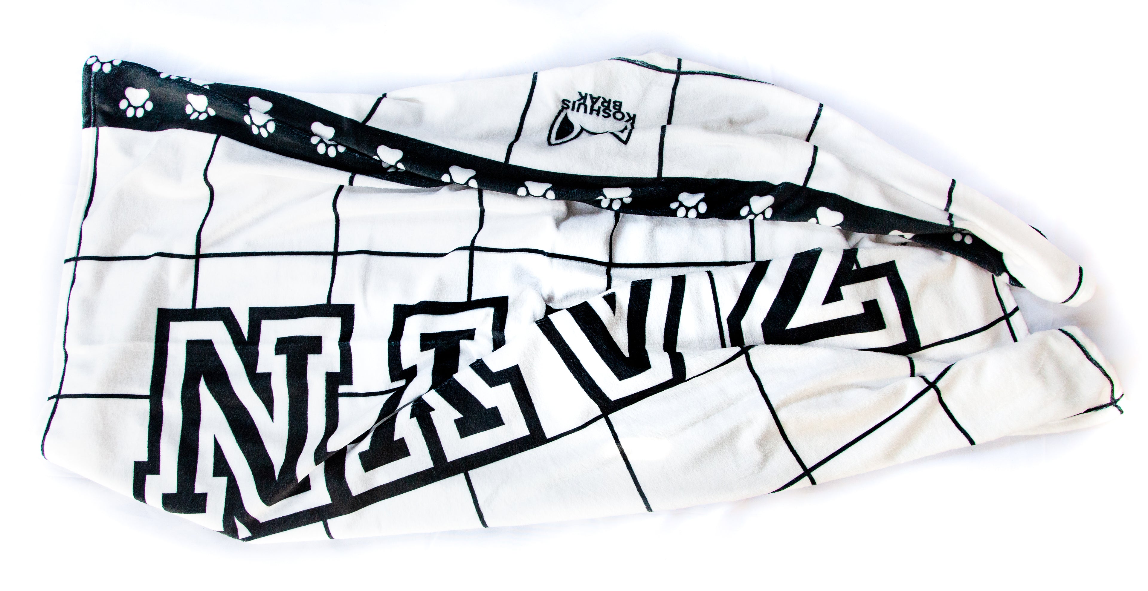 Fleece Blanket with Paw Pattern (Available in 3 Colours)