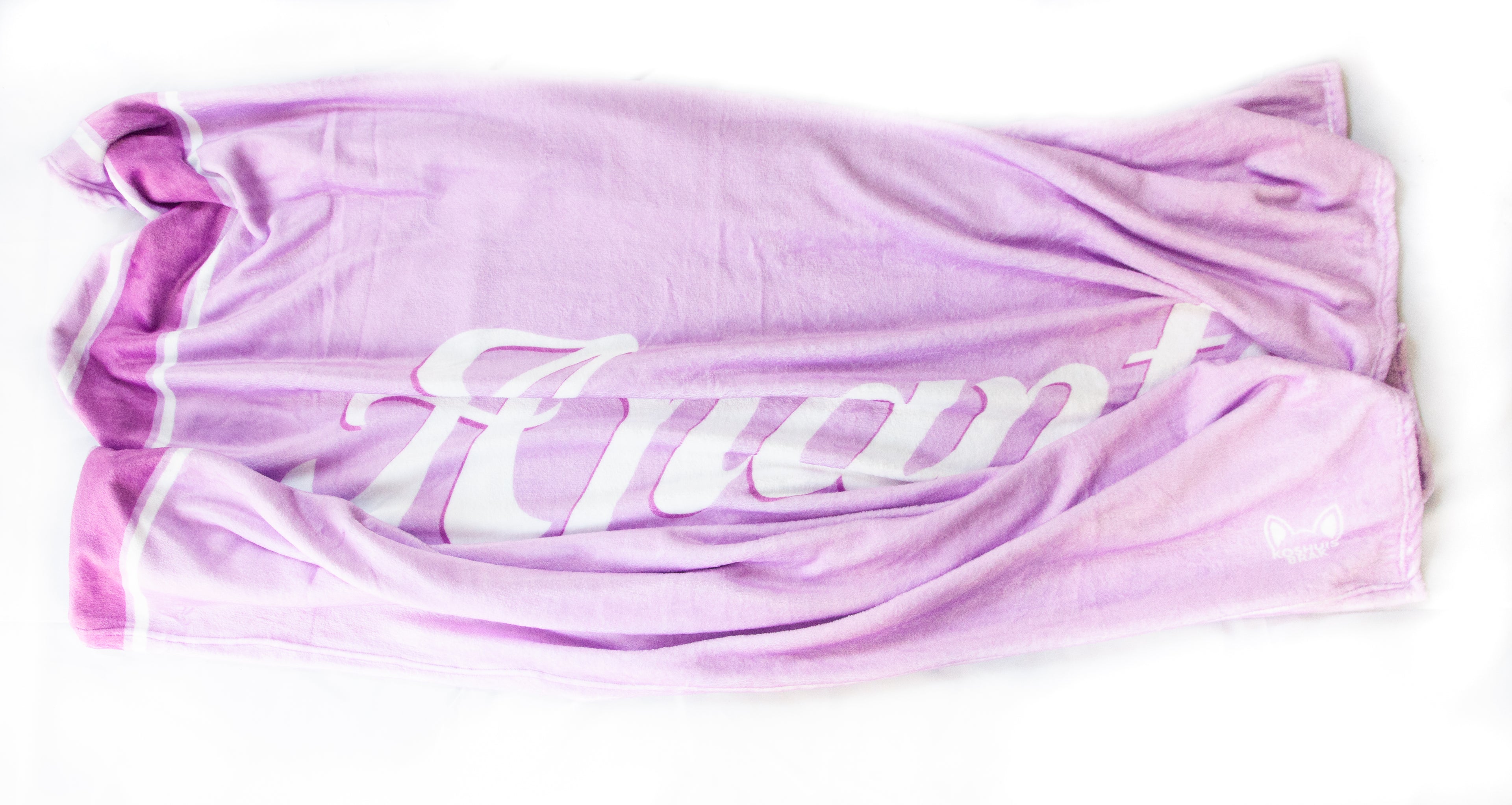 Fleece Blanket with Plain & Single Left-Stripe Pattern (Available in 6 Colours)