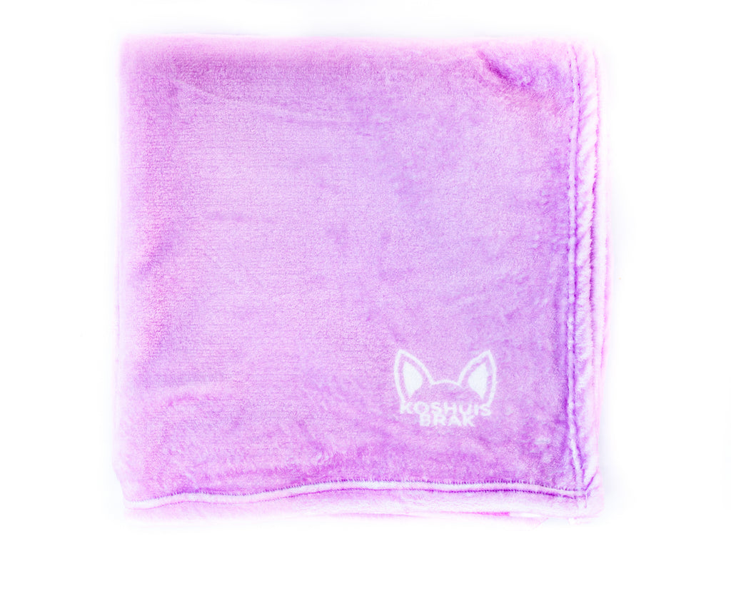 Fleece Blanket with Plain & Single Left-Stripe Pattern (Available in 6 Colours)