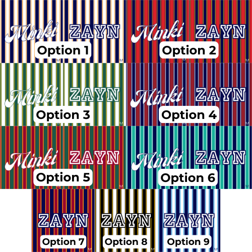 Fleece Blanket with Vertical Striped Pattern (Available in 9 Colours)