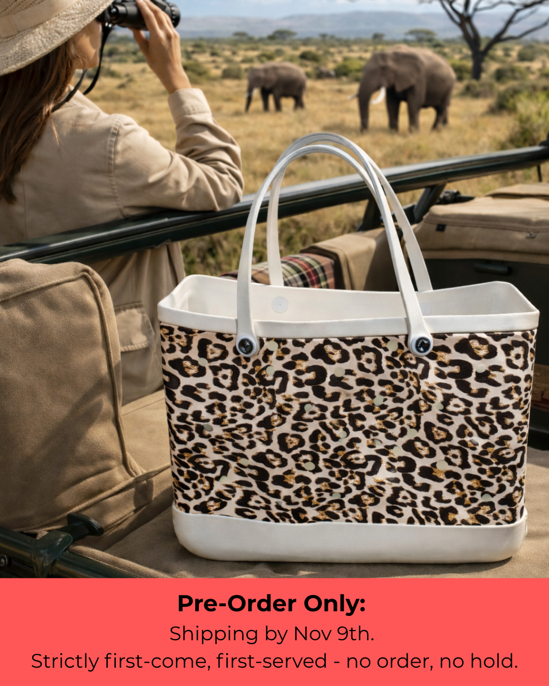 Large Krokkedil Sak - Leopard Print