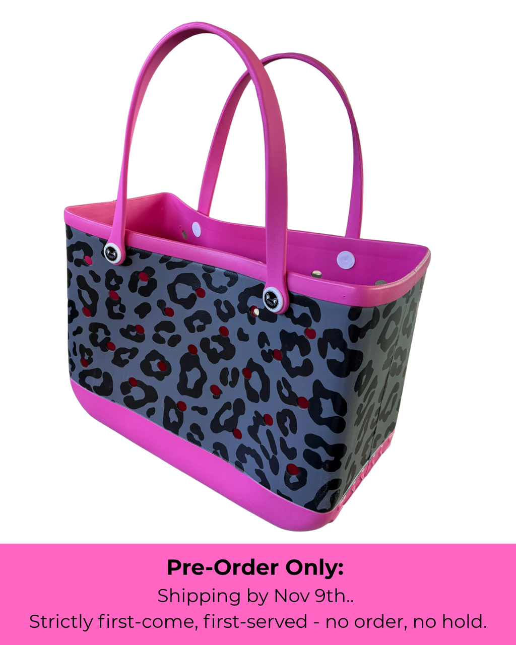Large Krokkedil Sak - Pink Leopard Print
