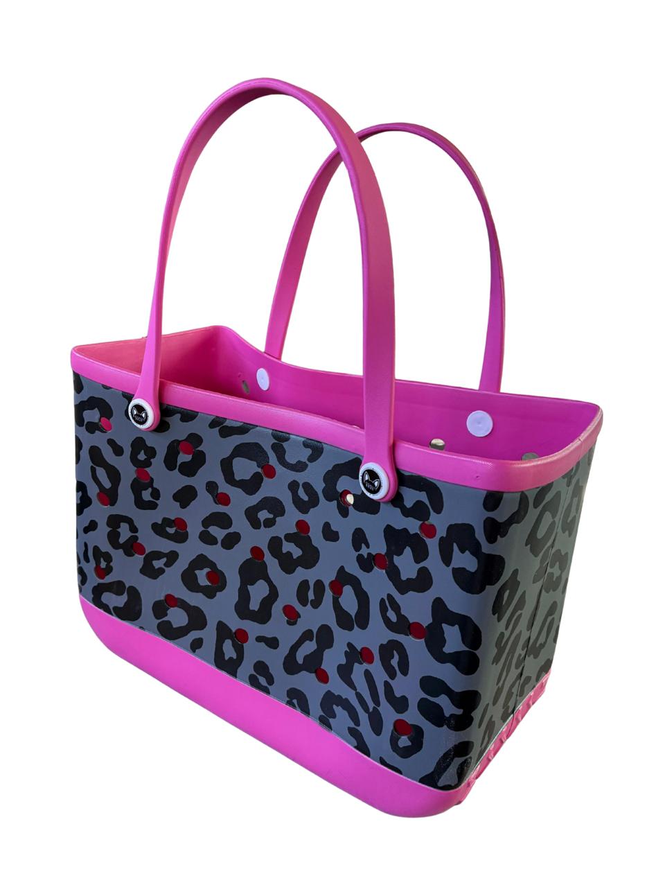Large Krokkedil Sak - Pink Leopard Print